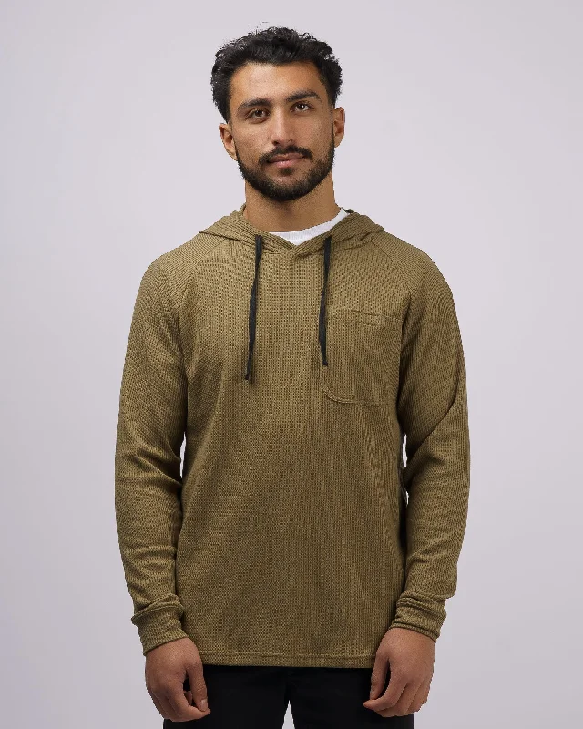 Men's short - sleeve linen t - shirts for summer beach outingsTahoe Thermal L/S Hooded Knit