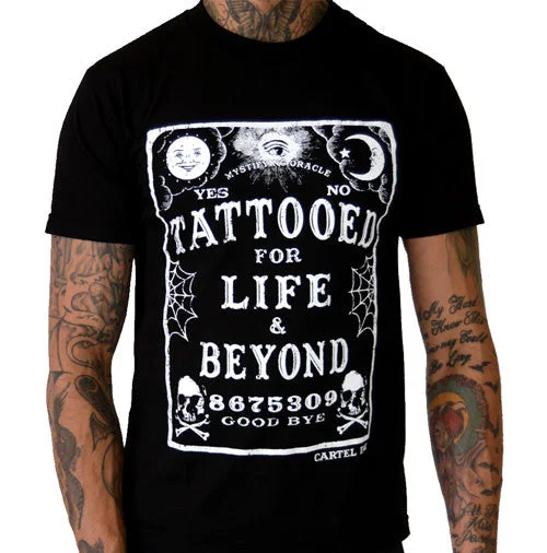 Men's slim - fit graphic t - shirts with vintage rock band printsTattooed For Life and Beyond Men's T-Shirt