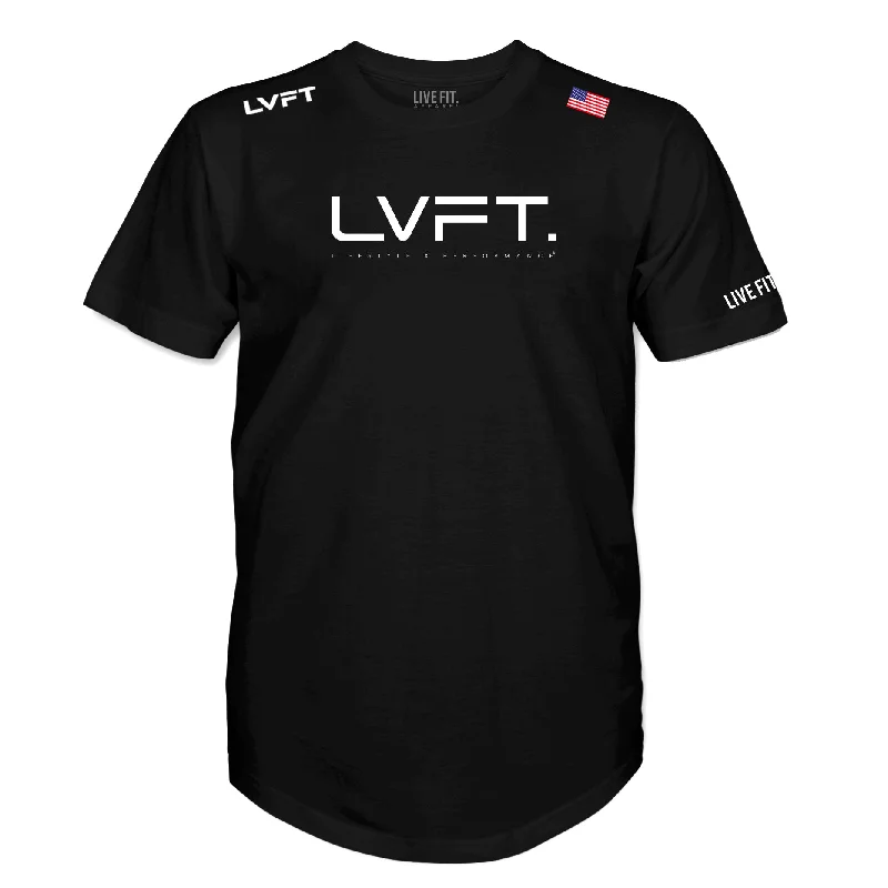 Men's moisture - wicking athletic t - shirts for intense workoutsTeam LVFT Scallop Tee - Black