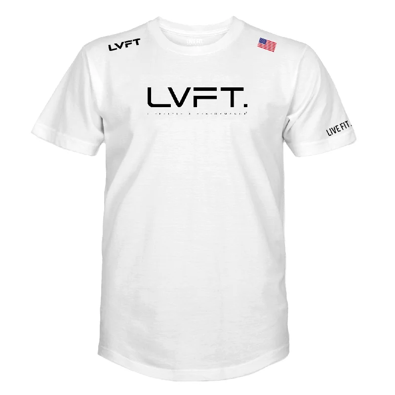 Men's polo t - shirts with a contrast collar for a preppy lookTeam LVFT Scallop Tee - White