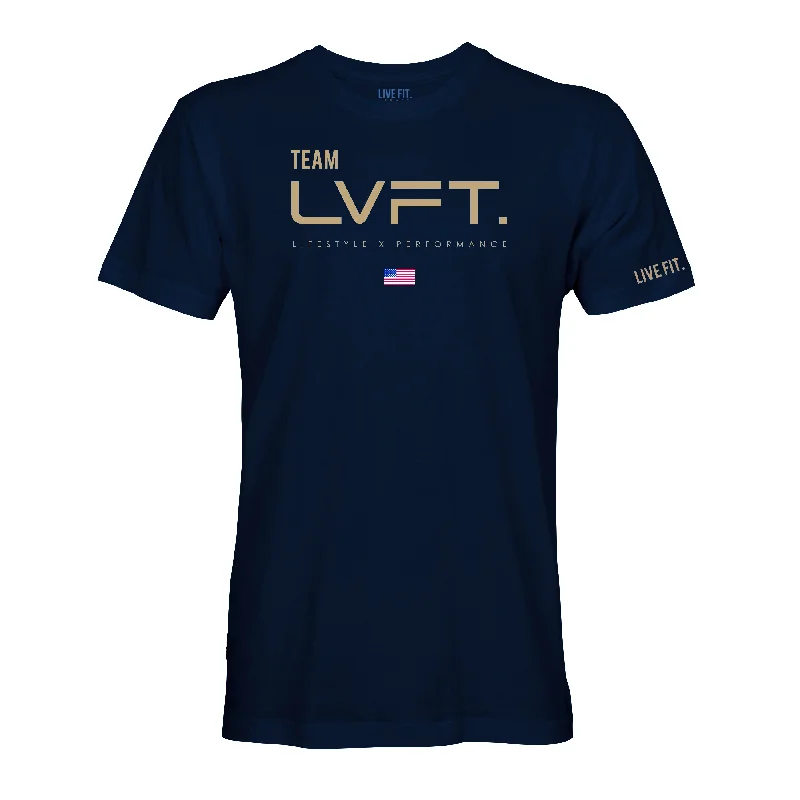 Men's thermal t - shirts with a high - neck design for cold weatherTeam LVFT Tee - Navy