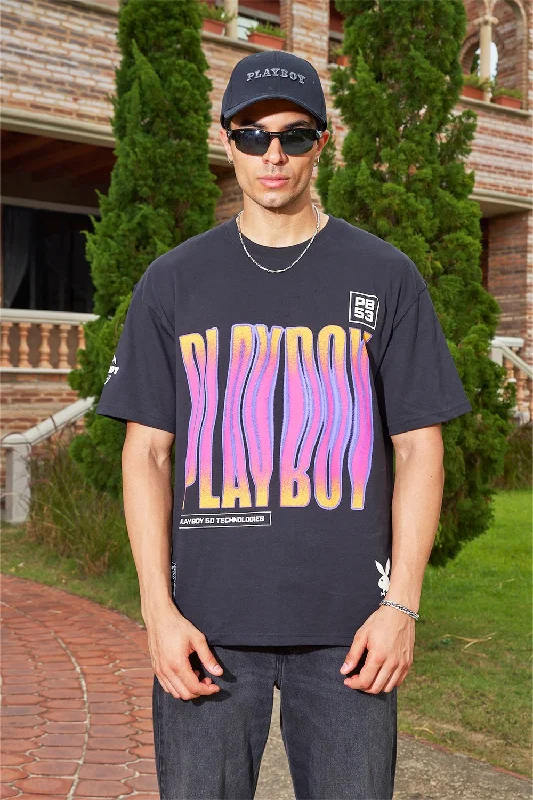Men's thermal t - shirts with a high - neck design for cold weatherTechnicolor Oversized T-shirt