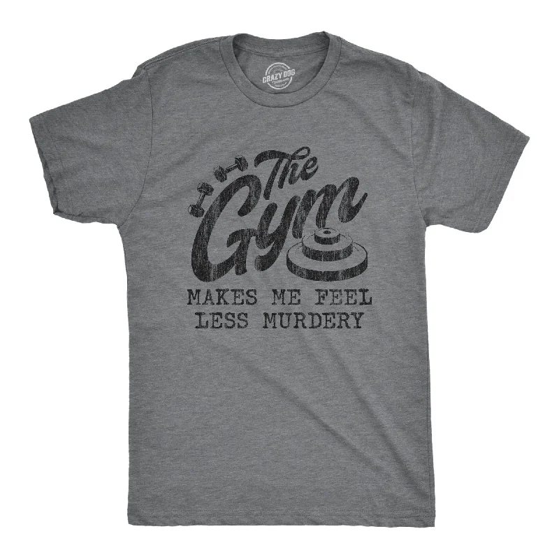 Men's plus - size pocket t - shirts with a classic lookThe Gym Makes Me Feel Less Murdery Men's T Shirt