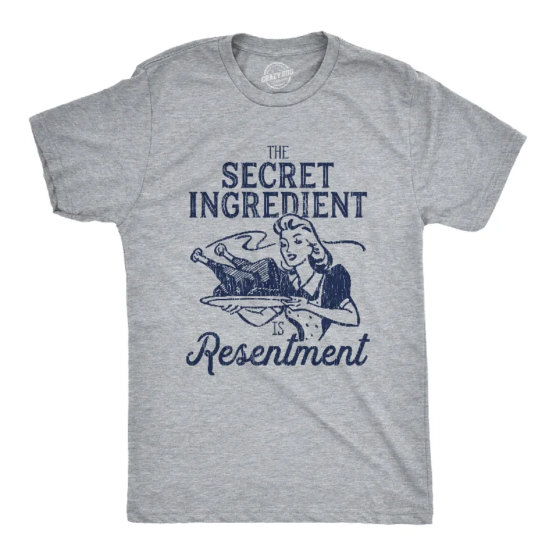 Men's ribbed t - shirts with a textured finish for added styleThe Secret Ingredient Is Resentment Men's T Shirt