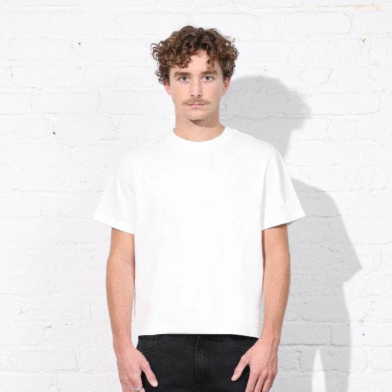 Men's thermal t - shirts with a high - neck design for cold weatherThe Silverlake Crop Tee II (Natural)