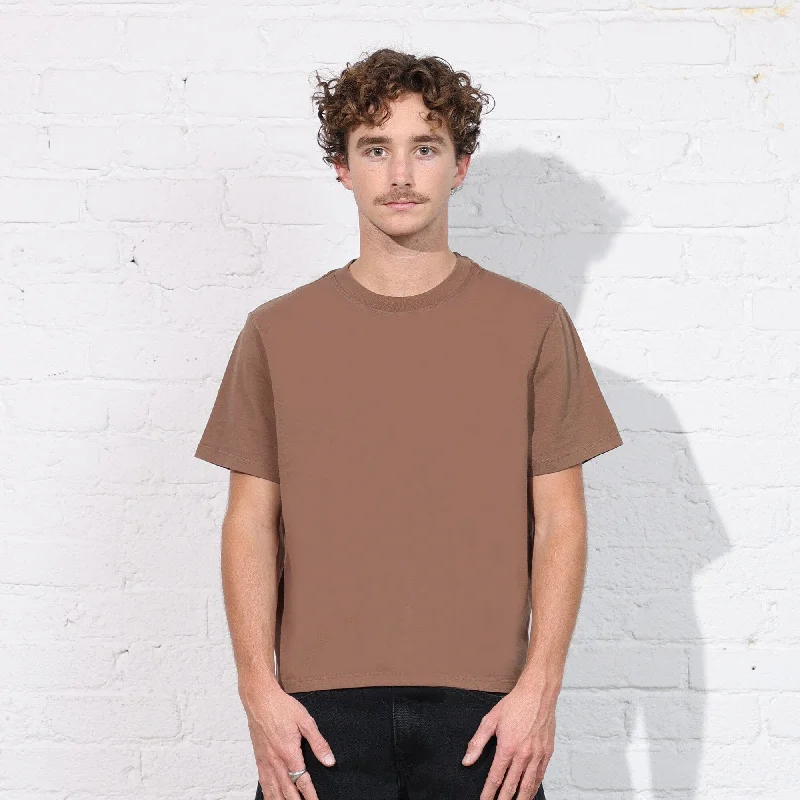 Men's short - sleeve linen t - shirts for summer beach outingsThe Silverlake Crop Tee II