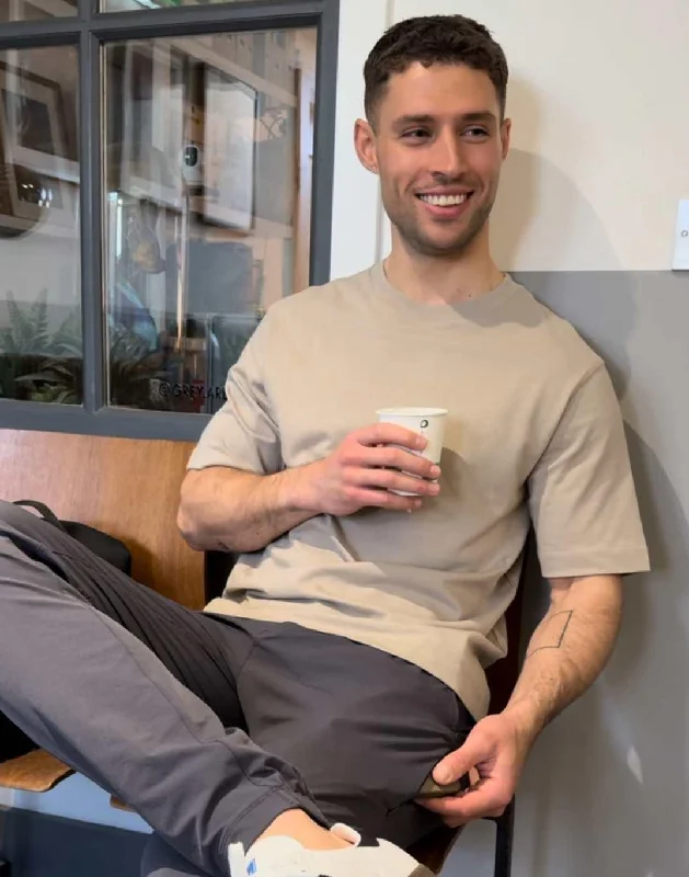Men's eco - friendly recycled t - shirts for sustainable fashion choicesThe Oversized Tee in Ashwood