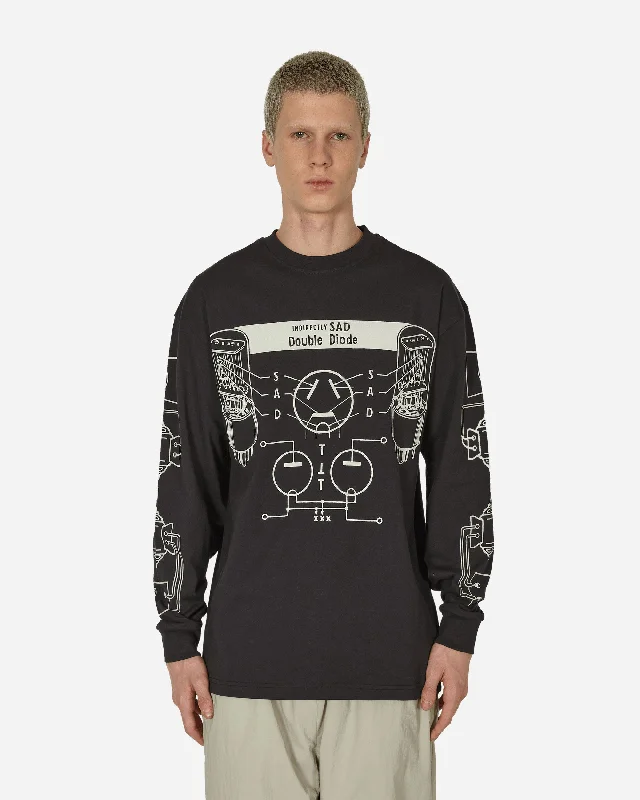 Men's slim - fit graphic t - shirts with vintage rock band printsSad Longsleeve T-Shirt Black