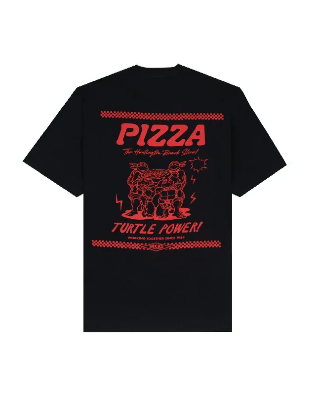 Men's polo t - shirts with a contrast collar for a preppy lookTMNT x Jack's Mike's Pizza S/S Tee