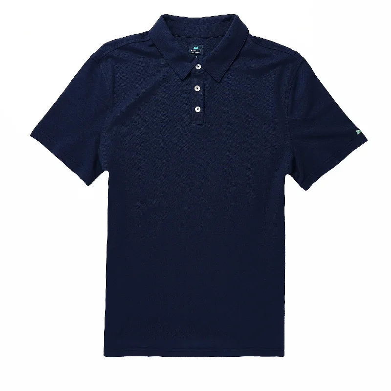 Men's formal - style silk blend polo shirts for special occasionsTour Polo in Deep Sea (OG)