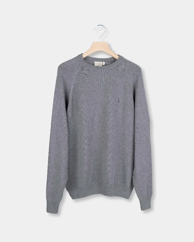 Men's Metallic - Trimmed Pullover in Silver for a Glamorous Party OutfitTreePullover Cosy Grey Mel Men's Metallic - Trimmed Pullover in Silver for a Glamorous Party OutfitTreePullover Cosy Grey Mel