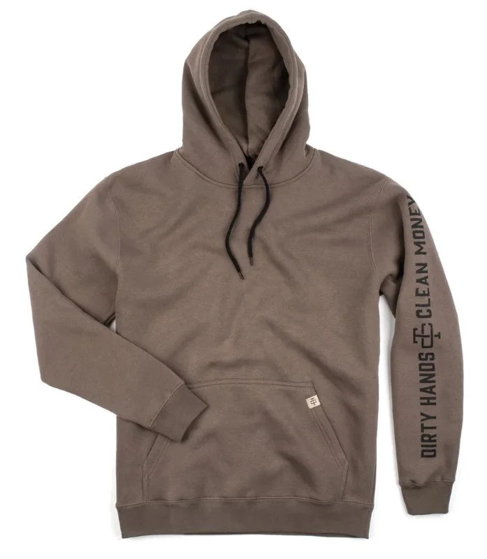 Men's eco - friendly recycled t - shirts for sustainable fashion choicesTroll Co. Men's Drudge "Dirty Hands Clean Money" Graphic Sleeve Hoodie
