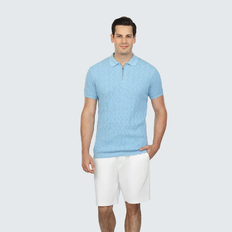 Men's lightweight performance polo shirts for tennis matchesMisty Luxe Knit Polo