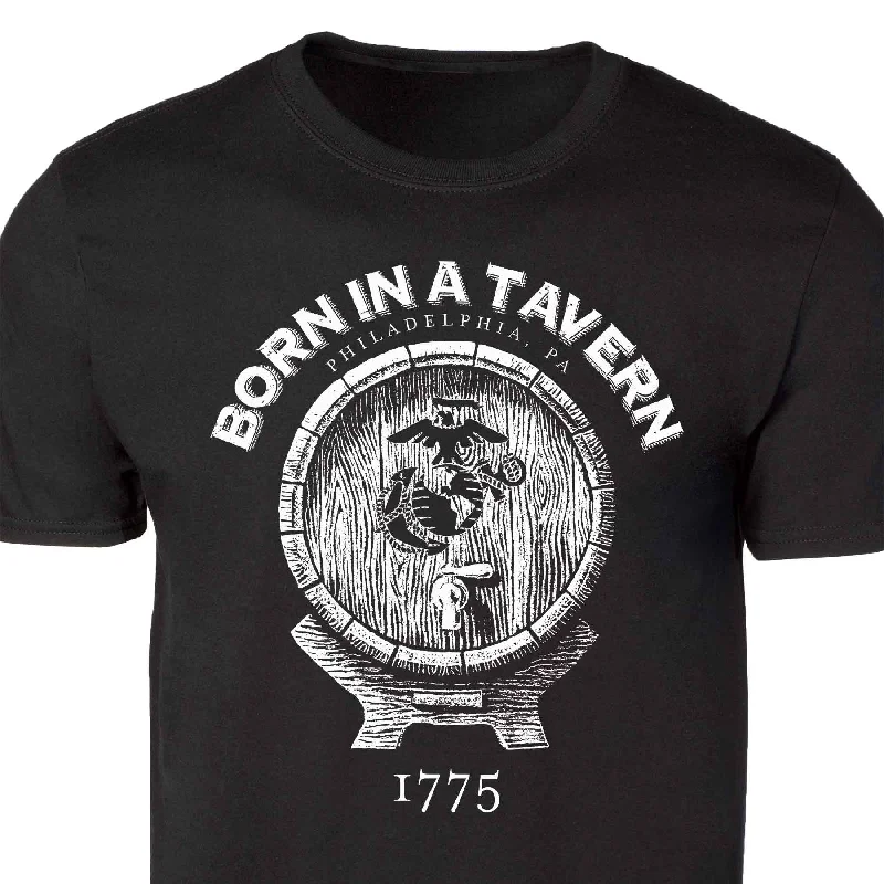 Men's printed Hawaiian t - shirts for tropical vacationsBorn In A Tavern Full Front T-Shirt