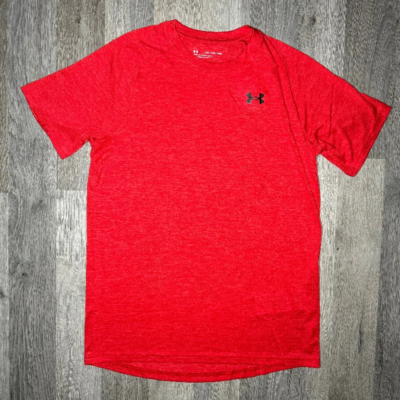 Men's lightweight performance t - shirts for running marathonsUnder Armour Tech Tee Red (Junior)