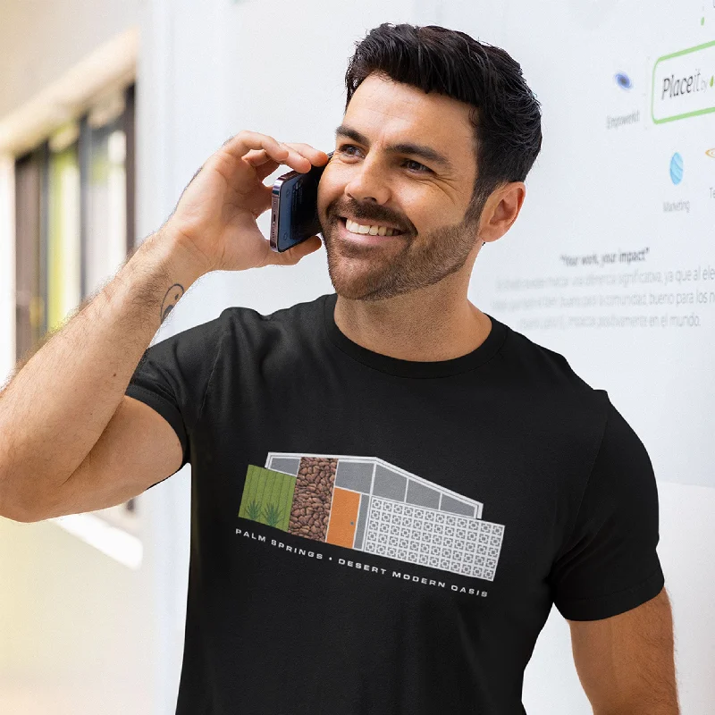 Men's plus - size pocket t - shirts with a classic lookUnisex T-shirt - Twin Palms House - Black