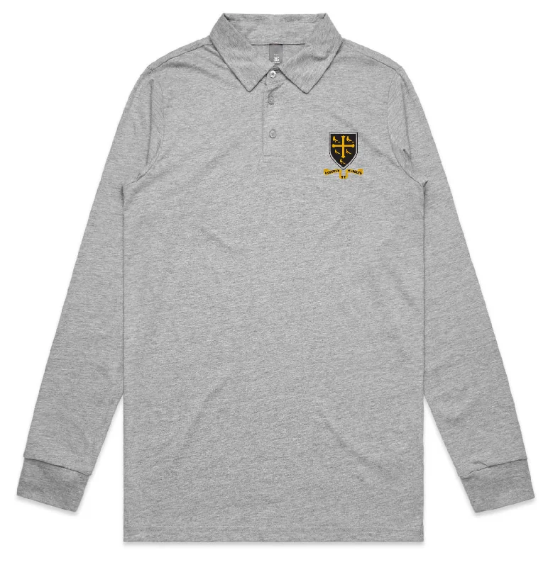 Men's formal - style silk blend polo shirts for special occasionsUscape Long Sleeve Polo Men's formal - style silk blend polo shirts for special occasionsUscape Long Sleeve Polo