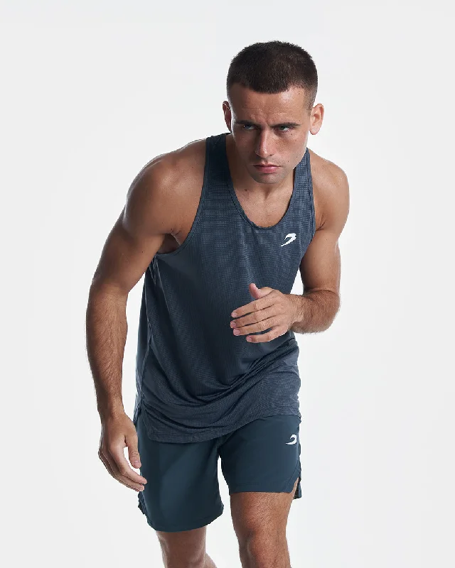 Men's long - sleeve henley t - shirts with button - down placketsValdes Tank - Charcoal
