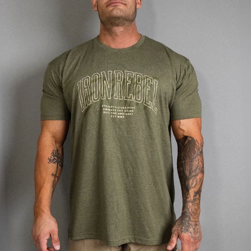 performance men's tank topsVarsity Tee (Army)