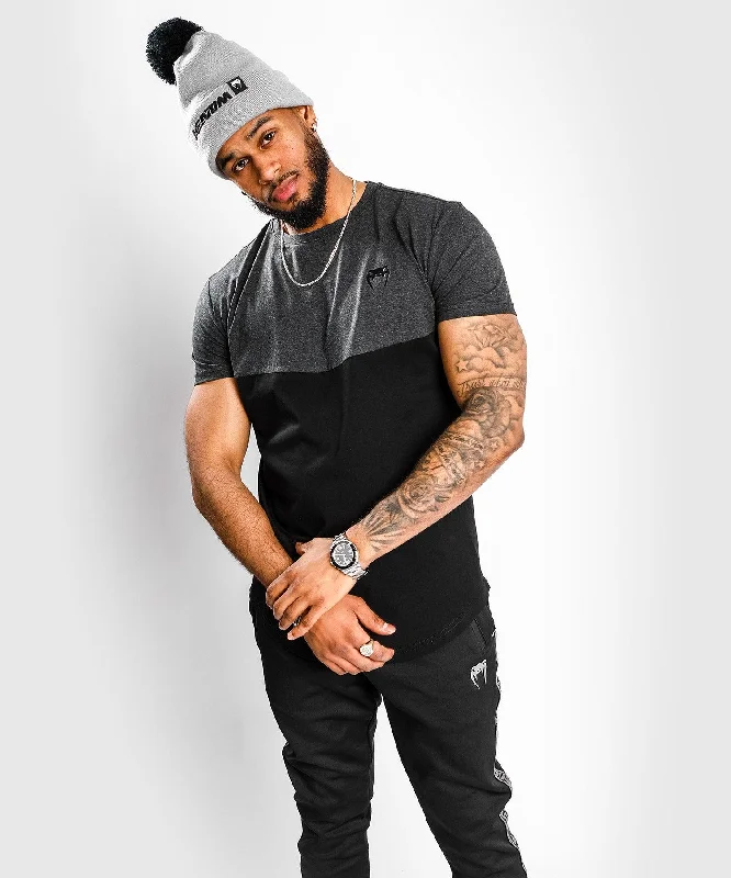 Men's long - sleeve henley t - shirts with button - down placketsVenum Laser T-Shirt - Black/Heather Grey