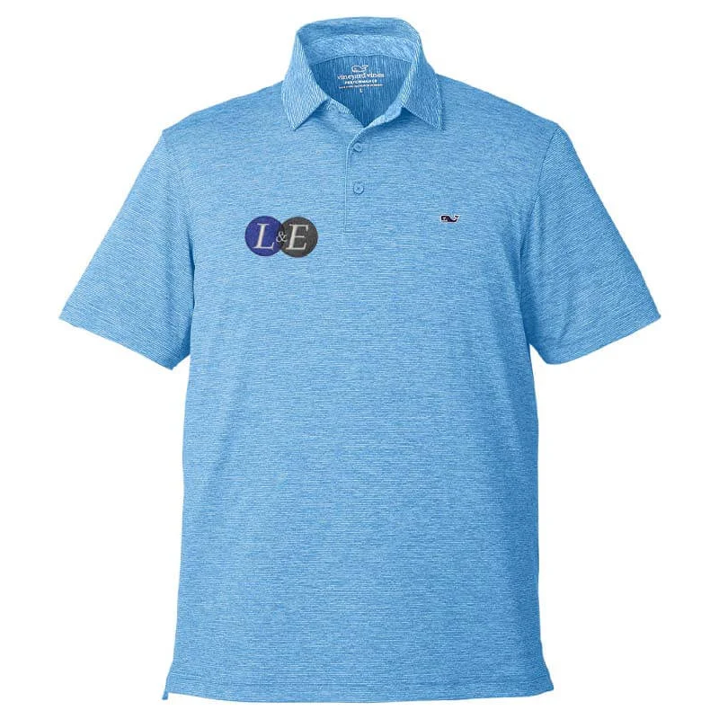 Men's long sleeve classic fit polo shirts with embroidered logosVineyard Vines Men's Destin Stripe Sankaty Polo Men's long sleeve classic fit polo shirts with embroidered logosVineyard Vines Men's Destin Stripe Sankaty Polo