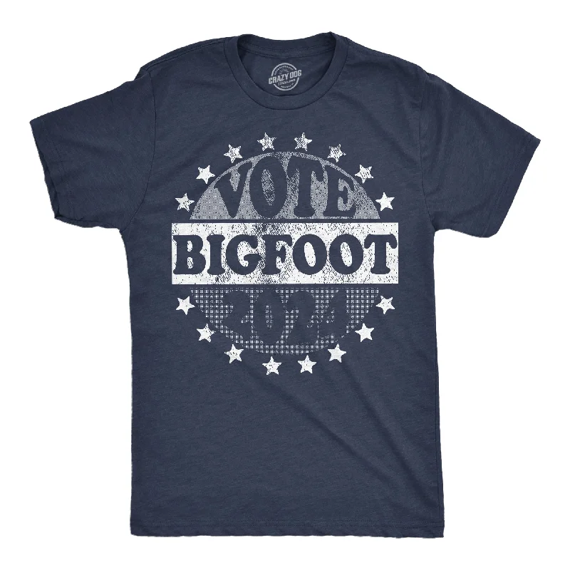 Men's button - front t - shirts with a unique artistic printVote Bigfoot 2024 Men's T Shirt