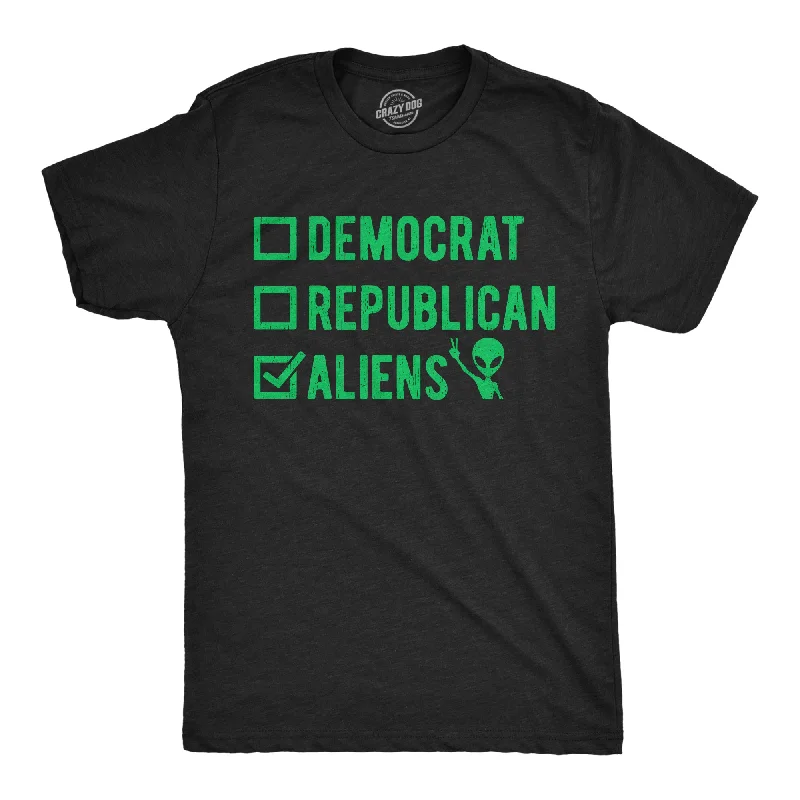 Men's antimicrobial t - shirts for odor - free freshness during travelVoting Ballot Aliens Men's T Shirt
