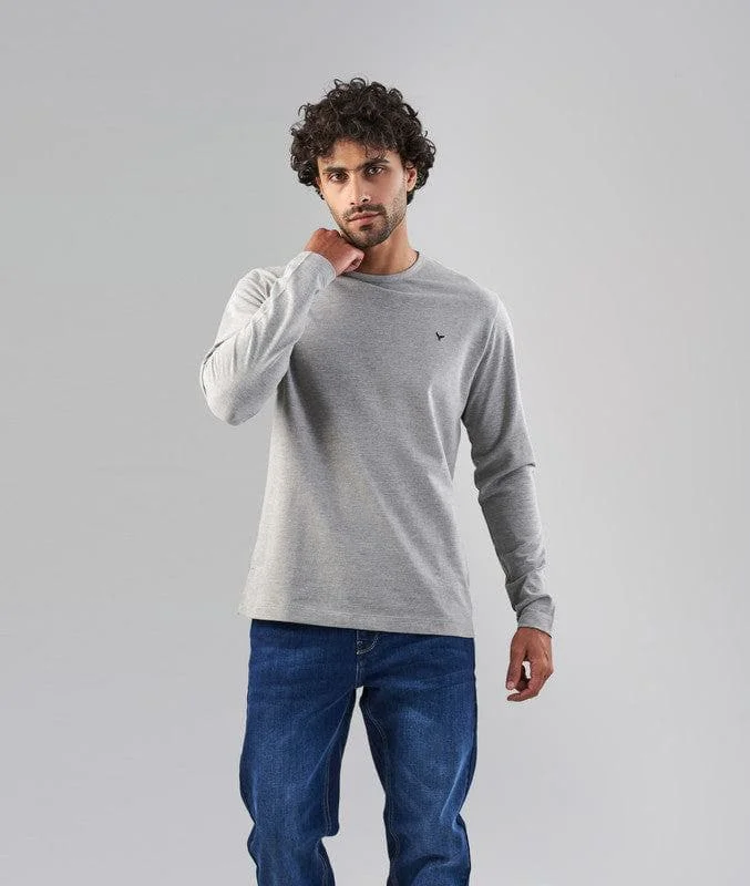 Men's v - neck muscle t - shirts for a body - building aestheticLONG SLEEVE SLIM T-SHIRT  - LIGHT CHINEE
