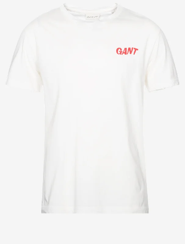Men's tie - dye t - shirts with a bohemian styleWashed Graphic Short Sleeve T-Shirt Eggshell