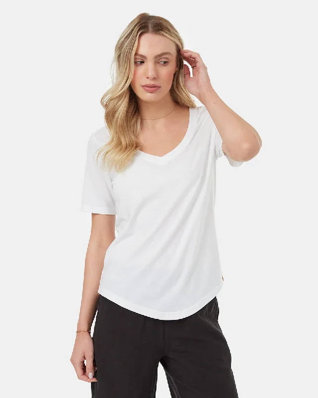Men's antimicrobial t - shirts for odor - free freshness during travelTreeBlend V-Neck T-Shirt