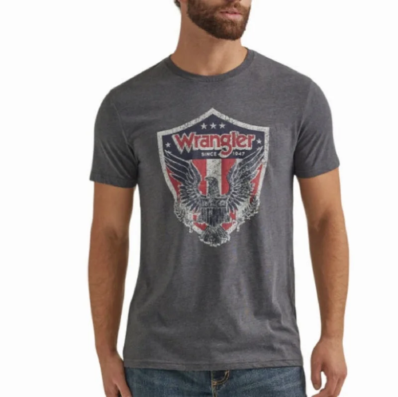 Men's tie - dye t - shirts with a bohemian styleWrangler Men's Regular Fit Eagle Graphic Short Sleeve T-Shirt