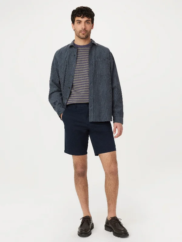 Plus Size Men's Elastic - Waist Denim Shorts in Dark Wash for a Comfortable and Stylish OptionThe Brunswick 9in Short in Deep Blue Plus Size Men's Elastic - Waist Denim Shorts in Dark Wash for a Comfortable and Stylish OptionThe Brunswick 9in Short in Deep Blue