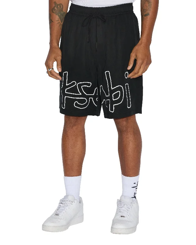 Men's Denim Shorts with Ripped Knees in Light Wash for an Edgy and Casual Style1999 LIFE SHORT BLACK Men's Denim Shorts with Ripped Knees in Light Wash for an Edgy and Casual Style1999 LIFE SHORT BLACK