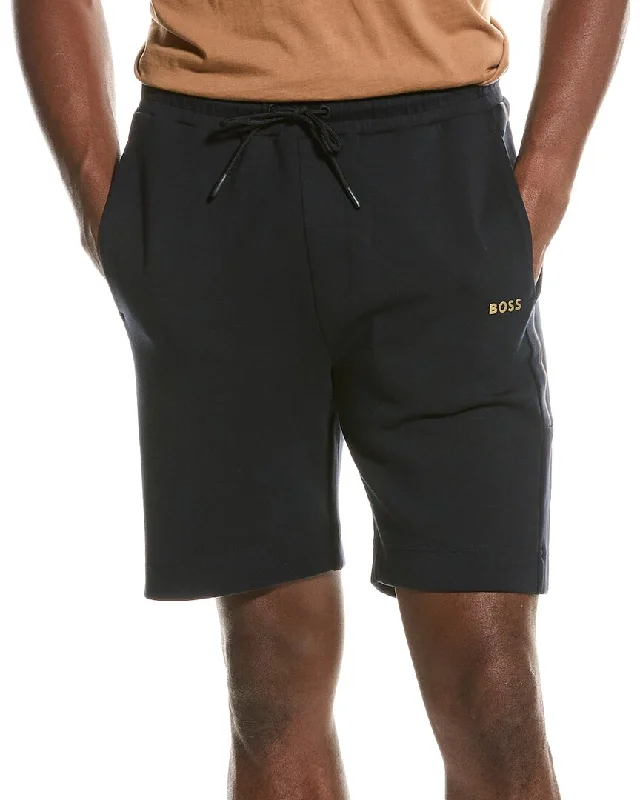 Men's Swim Shorts with a Quick - Dry Fabric in Red for Poolside FunBOSS Hugo Boss Headlo Sweatshort