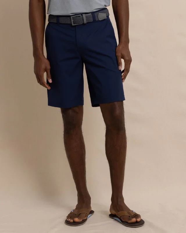Plus Size Men's Cargo Shorts with Reflective Trim in Black for Nighttime Outdoor Activitiesbrrr°®-die 10" Performance Short