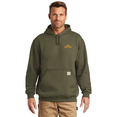 Men's Fleece - Lined Pullover in Brown for Outdoor Activities in WinterCarhartt Midweight Hooded Sweatshirt, Full Color