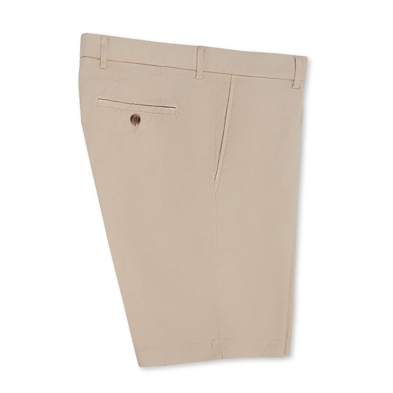 Men's Running Shorts with a Built - in Liner in Gray for a Secure and Moisture - Wicking FitCotton/Linen Stretch Short, Khaki
