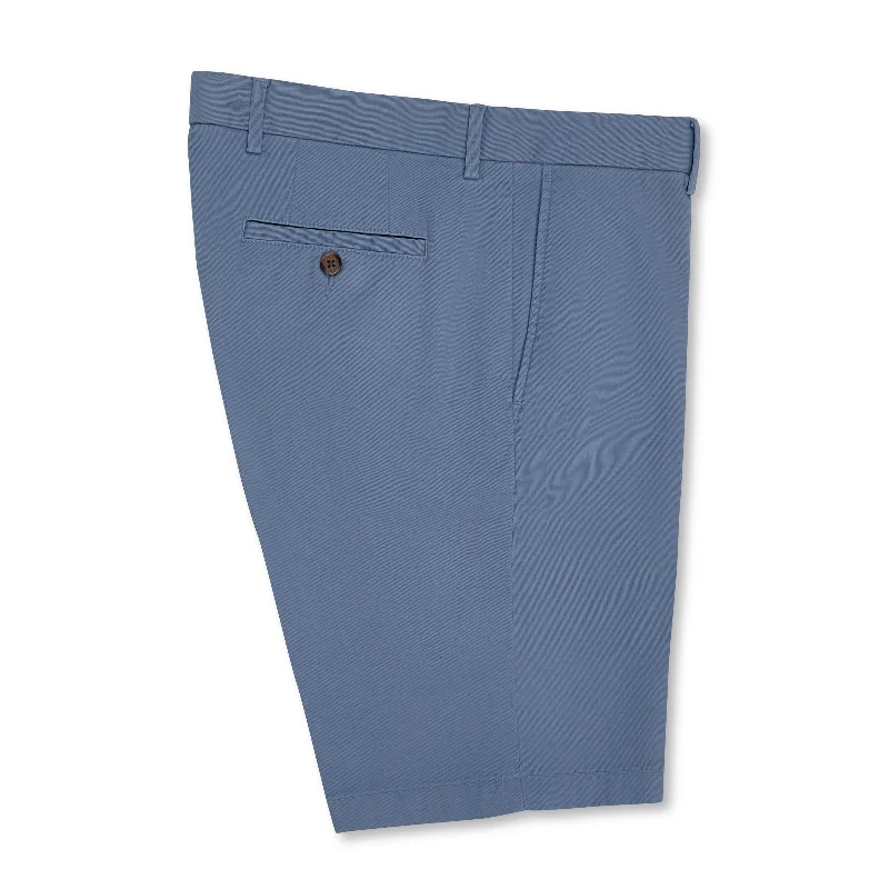 Men's Travel Shorts with Hidden Pockets in Khaki for Secure and Convenient TravelCotton/Silk Stretch Short, Country Blue Men's Travel Shorts with Hidden Pockets in Khaki for Secure and Convenient TravelCotton/Silk Stretch Short, Country Blue