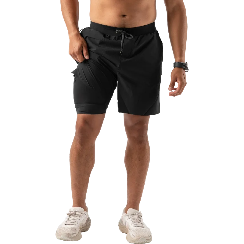 Men's Linen - Blend Shorts in White with a Button - Fly for a Crisp and Cool Summer VibeMen's Cruisers 7" 2-in-1 Men's Linen - Blend Shorts in White with a Button - Fly for a Crisp and Cool Summer VibeMen's Cruisers 7" 2-in-1