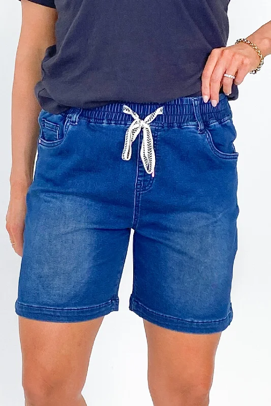 Men's Swim Shorts with a Quick - Dry Fabric in Red for Poolside FunElm Status Denim Short Dark Blue Denim Men's Swim Shorts with a Quick - Dry Fabric in Red for Poolside FunElm Status Denim Short Dark Blue Denim