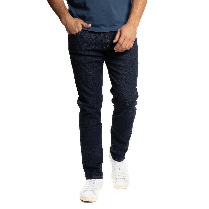 Plus Size Men's Bermuda Shorts in Navy with Belt Loops for a Classic and Tailored AppearanceJohnny Stretch Jeans Slim Fit - Indigo  Rinse