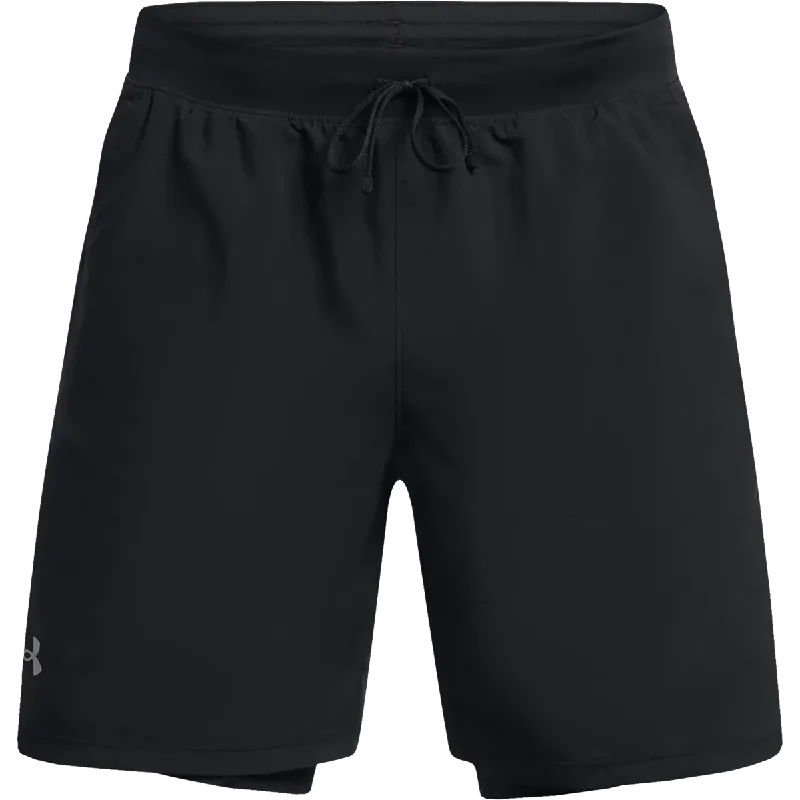 Men's Athletic Mesh Shorts in Black for High - Intensity WorkoutsMen's Launch 7" 2-in-1 Shorts