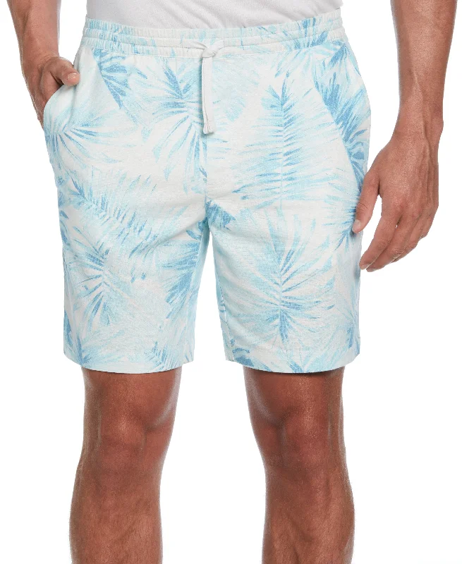 Men's Camo - Print Shorts in Multicolor for a Military - Inspired LookLinen Blend Palm Print Short Men's Camo - Print Shorts in Multicolor for a Military - Inspired LookLinen Blend Palm Print Short