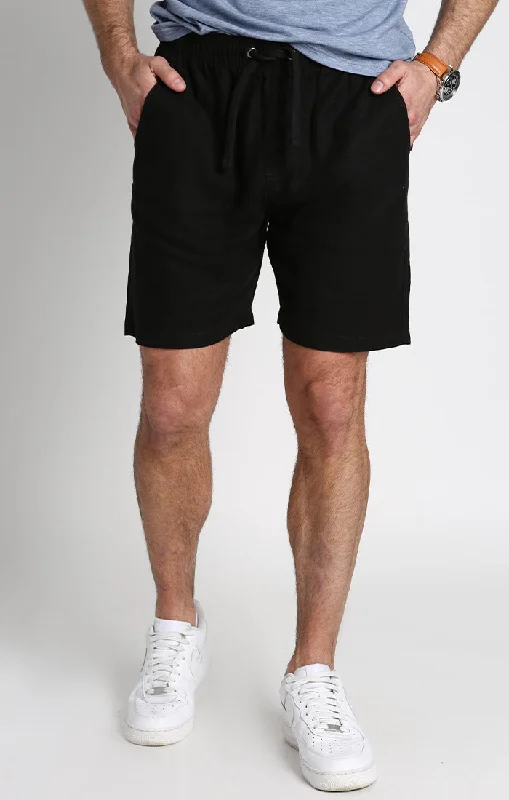 Men's Cargo Shorts with Multiple Pockets in Olive Green for Outdoor AdventuresLinen Blend Pull On Dock Short Men's Cargo Shorts with Multiple Pockets in Olive Green for Outdoor AdventuresLinen Blend Pull On Dock Short