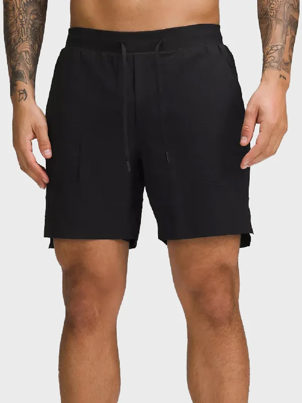 Plus Size Men's Relaxed Fit Linen Shorts in Beige for a Comfortable Summer LookLULULEMON BLACK LICENSE TO TRAIN SHORT 7" LINED Plus Size Men's Relaxed Fit Linen Shorts in Beige for a Comfortable Summer LookLULULEMON BLACK LICENSE TO TRAIN SHORT 7" LINED