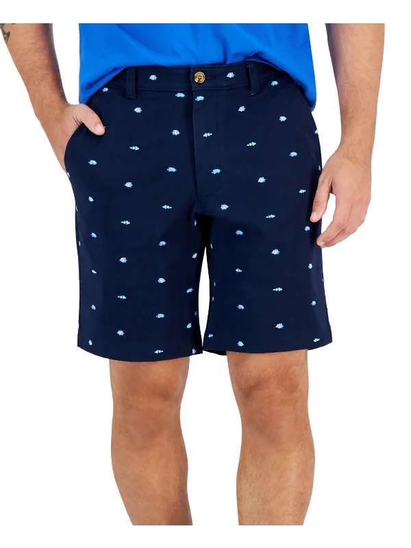 Plus Size Men's Elastic - Waist Denim Shorts in Dark Wash for a Comfortable and Stylish OptionMens Printed Cotton Flat Front Plus Size Men's Elastic - Waist Denim Shorts in Dark Wash for a Comfortable and Stylish OptionMens Printed Cotton Flat Front