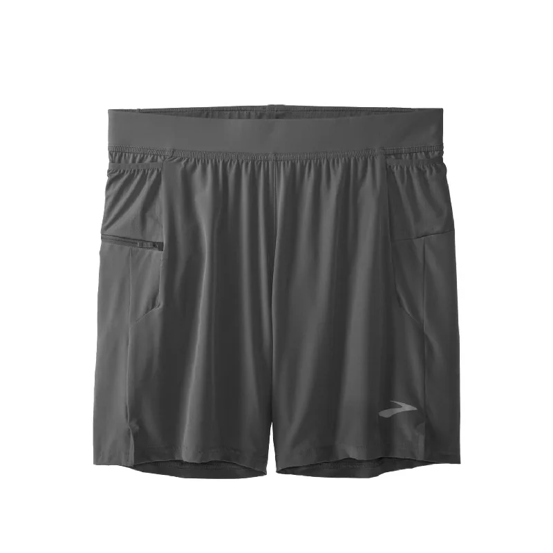 Men's Denim Shorts with Ripped Knees in Light Wash for an Edgy and Casual StyleMen's Sherpa 7" 2-In-1 Short In Steel