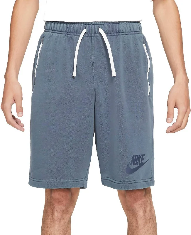 Men's Shorts with a Side - Stripe Design in Gray for a Sporty and Stylish AppealMen's Sportswear Essential Short In Thunder Blue Men's Shorts with a Side - Stripe Design in Gray for a Sporty and Stylish AppealMen's Sportswear Essential Short In Thunder Blue