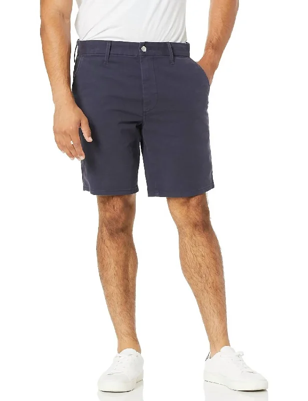 Men's Denim Shorts with Ripped Knees in Light Wash for an Edgy and Casual StyleMen's The Brixton Trouser Short In Anchor Men's Denim Shorts with Ripped Knees in Light Wash for an Edgy and Casual StyleMen's The Brixton Trouser Short In Anchor