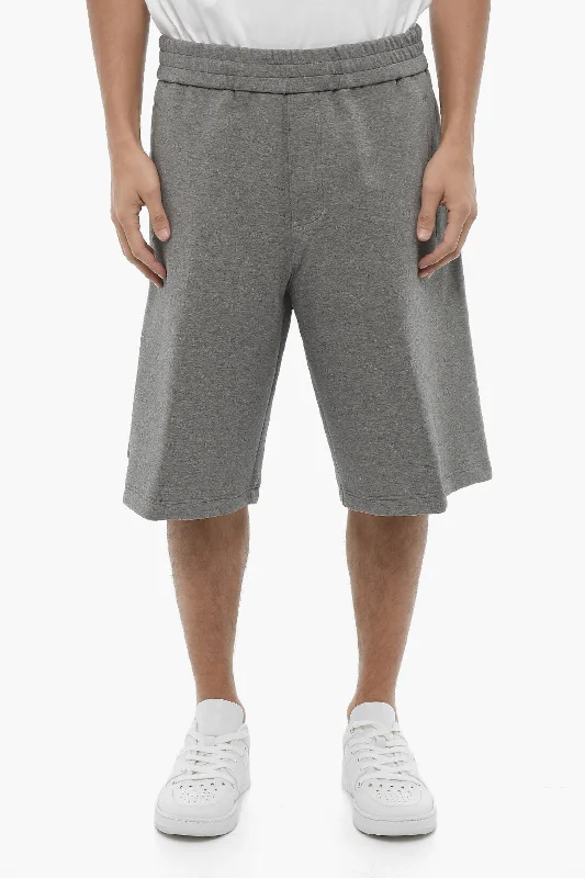 Men's Chino - Style Shorts in Tan with a Roll - Up Hem for a Versatile and Laid - Back LookNeil Barrett Solid Color Cargo Sweat Shorts Men's Chino - Style Shorts in Tan with a Roll - Up Hem for a Versatile and Laid - Back LookNeil Barrett Solid Color Cargo Sweat Shorts